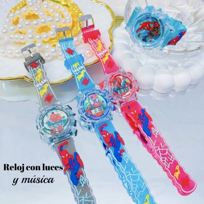 #001 Reloj para niños y niñas con luces y música 