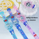 #001 Reloj para niños y niñas con luces y música 
