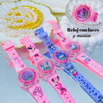 #001 Reloj para niños y niñas con luces y música 