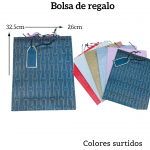 Bolsas de regalo medida 32.5cm X 26cm paquete X12