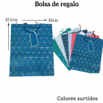 Bolsas de regalo medida 32.5cm X 26cm paquete X12