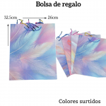 Bolsas de regalo medida 32.5cm X 26cm paquete X12