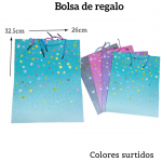 Bolsas de regalo medida 32.5cm X 26cm paquete X12