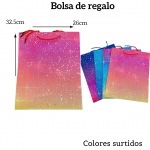 Bolsas de regalo medida 32.5cm X 26cm paquete X12