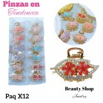 #000 paquete de pinzas en tendencia X12 unidades