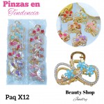 #000 paquete de pinzas en tendencia X12 unidades