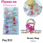 #000 paquete de pinzas en tendencia X12 unidades