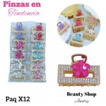 #000 paquete de pinzas en tendencia X12 unidades