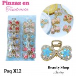 #000 paquete de pinzas en tendencia X12 unidades
