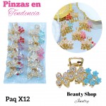 #000 paquete de pinzas en tendencia X12 unidades