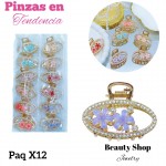 #000 paquete de pinzas en tendencia X12 unidades