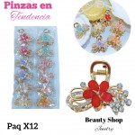 #000 paquete de pinzas en tendencia X12 unidades