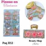 #000 paquete de pinzas en tendencia X12 unidades