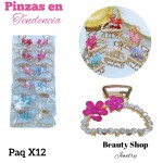 #000 paquete de pinzas en tendencia X12 unidades