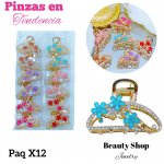 #000 paquete de pinzas en tendencia X12 unidades