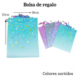 Bolsas de regalo medida 23cm X 18cm paquete X12