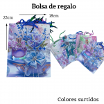 Bolsas de regalo medida 23cm X 18cm paquete X12