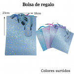 Bolsas de regalo medida 23cm X 18cm paquete X12
