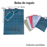 Bolsas de regalo medida 23cm X 18cm paquete X12