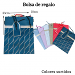 Bolsas de regalo medida 23cm X 18cm paquete X12