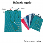 Bolsas de regalo medida 23cm X 18cm paquete X12