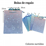 Bolsas de regalo medida 23cm X 18cm paquete X12
