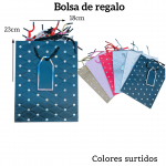 Bolsas de regalo medida 23cm X 18cm paquete X12