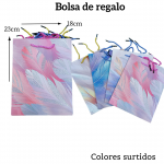 Bolsas de regalo medida 23cm X 18cm paquete X12