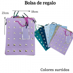 Bolsas de regalo medida 23cm X 18cm paquete X12