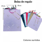 Bolsas de regalo medida 23cm X 18cm paquete X12