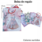 Bolsas de regalo medida 23cm X 18cm paquete X12