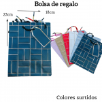 Bolsas de regalo medida 23cm X 18cm paquete X12