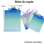 Bolsas de regalo medida 23cm X 18cm paquete X12