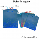 Bolsas de regalo medida 23cm X 18cm paquete X12