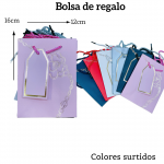 Bolsas de regalo medida 16cm X 12cm paquete x12