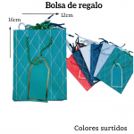 Bolsas de regalo medida 16cm X 12cm paquete x12