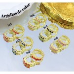 #6 #io Argolla piedras Oro chino (&5.5)