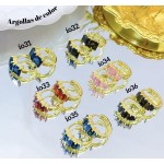 #6 #io Argolla piedras Oro chino (&5.5)