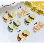 #6 #io Argolla piedras Oro chino (&5.5)