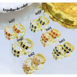 #6 #io Argolla piedras Oro chino (&5.5)