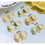 #6 #io Argolla piedras Oro chino (&5.5)