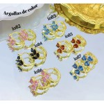 #6 #io Argolla piedras Oro chino (&5.5)