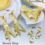 #B zarcillos chunky gold field  10&