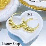 #B zarcillos chunky gold field  10&