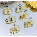 #6 #io Argolla piedras Oro chino (&5.5)