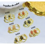 #6 #io Argolla piedras Oro chino (&5.5)