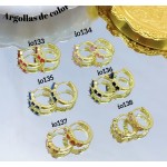 #6 #io Argolla piedras Oro chino (&5.5)