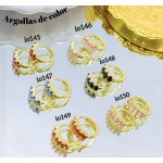 #6 #io Argolla piedras Oro chino (&5.5)