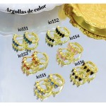 #6 #io Argolla piedras Oro chino (&5.5)