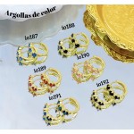 #6 #io Argolla piedras Oro chino (&5.5)